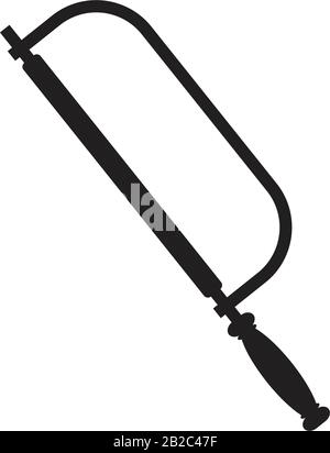Hacksaw icon template black color editable. Hacksaw icon symbol Flat vector illustration for graphic and web design. Stock Vector
