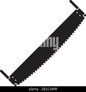 Hacksaw icon template black color editable. Hacksaw icon symbol Flat vector illustration for graphic and web design. Stock Vector