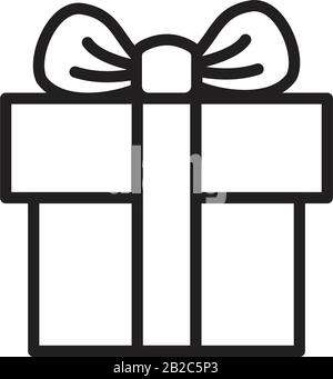 Gift box icon template black color editable. Gift box icon symbol Flat vector illustration for graphic and web design. Stock Vector