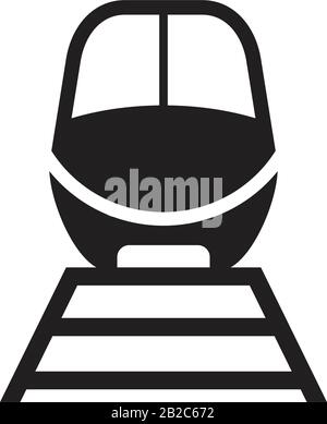 Train icon template black color editable. Train icon symbol Flat vector illustration for graphic and web design. Stock Vector