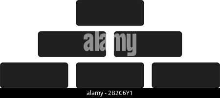 Bricks icon template black color editable. Bricks icon symbol Flat vector illustration for graphic and web design. Stock Vector
