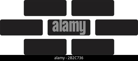 Bricks icon template black color editable. Bricks icon symbol Flat vector illustration for graphic and web design. Stock Vector