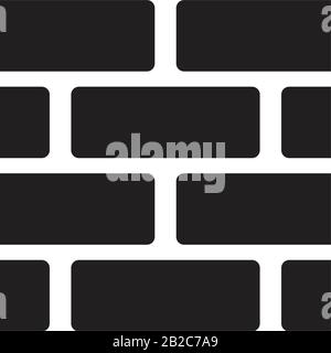 Bricks icon template black color editable. Bricks icon symbol Flat vector illustration for graphic and web design. Stock Vector