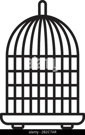 Bird cage icon template black color editable. Bird cage icon symbol Flat vector illustration for graphic and web design. Stock Vector
