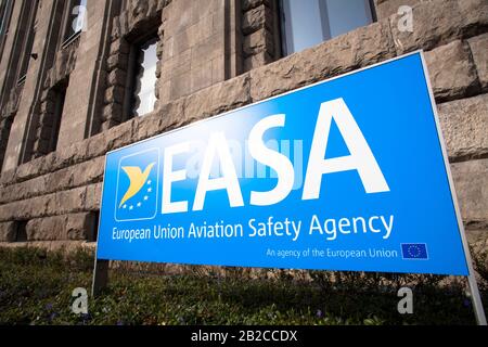 Signboard Of The Head Office Of The European Aviation Safety Agency ...