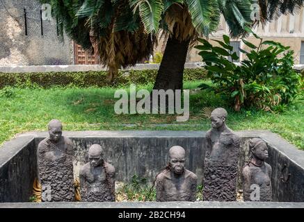 Image from the former slave market museum in Zanzibar City and Stone Town, the main city on the Zanzibar island in Tanzania Stock Photo