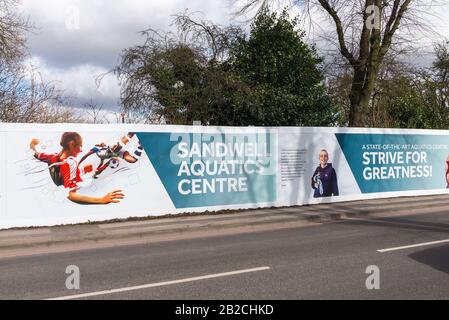 Construction is underway for the Sandwell Aquatics Centre in Smethwick,which will host the swimming and diving events at the 2022 Commonwealth Games Stock Photo