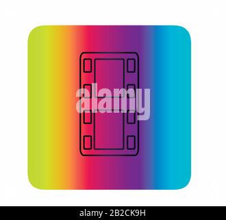 Vector icon film reel, film, film close up isolated Stock Vector