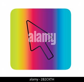 Vector outline arrow icon isolated close up Stock Vector