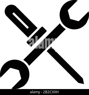 Instruments black icon, concept illustration, vector flat symbol, glyph sign. Stock Vector