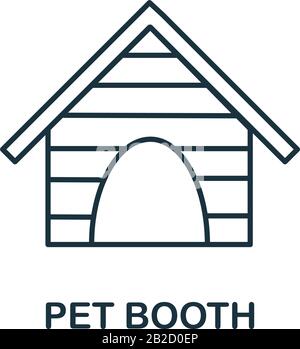 Pet Booth icon from home animals collection. Simple line element Pet Booth symbol for templates, web design and infographics Stock Vector