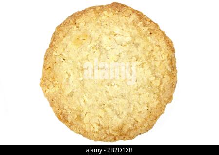 Swedish oat cookie isolated on white background Stock Photo