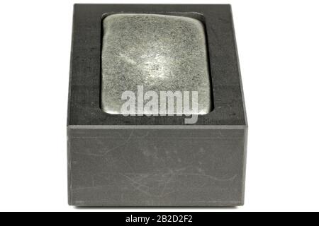zinc bar on graphite mold isolated on white background Stock Photo - Alamy