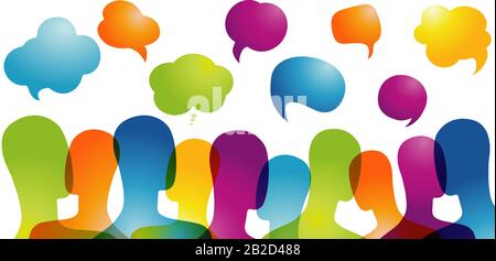 Effort at speech between two people themes 04 image