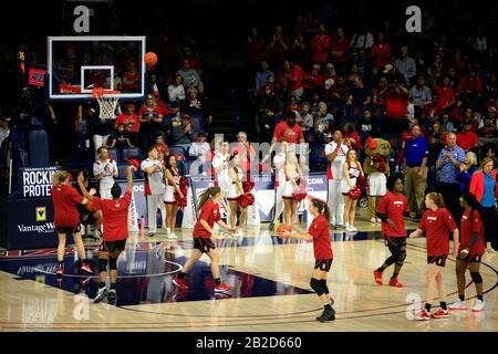 Arizona Vs Stanford Girls University Basketball game at the UofA McKale Memorial center basketball arena in Tucson AZ Stock Photo