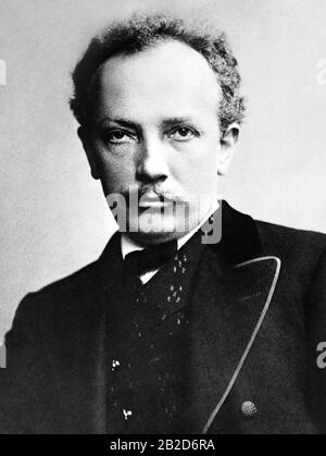 Vintage portrait photo of German composer and conductor Richard Strauss (1864 – 1949). Photo circa 1905 by Bain News Service. Stock Photo