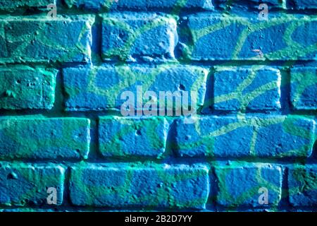 Colorful brick wall ideal as a background Stock Photo