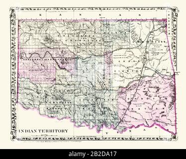 Indian Territory 1883 Stock Photo