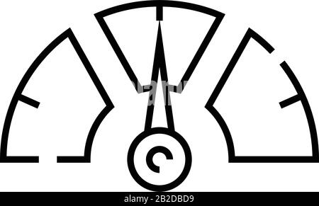 Electric meter icon. Thin circle design. Vector illustration Stock ...