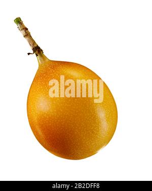Granadilla or yellow passion fruit isolated on white background with clipping path Stock Photo
