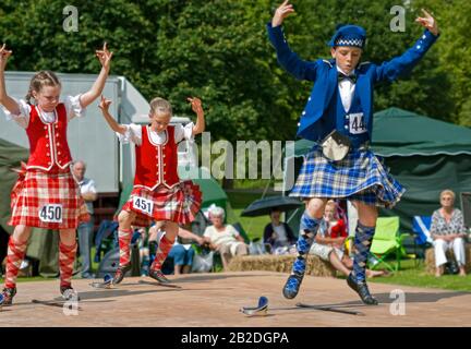 Traditional Scottish dancing young girls Highland Dancing at Langholm ...