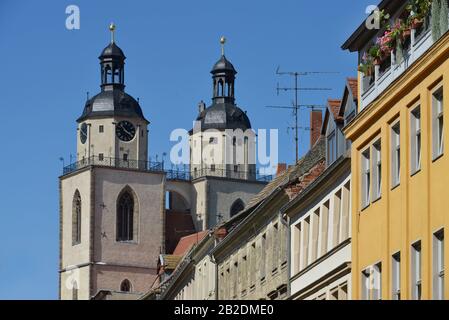 Altstadt, Stadtkirche Sankt Marien, Lutherstadt Wittenberg, Sachsen-Anhalt, Deutschland Stock Photo