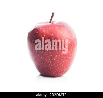Ripe red apple isolated on white background. Stock Photo