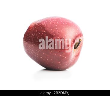 Ripe red apple isolated on white background. Stock Photo