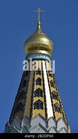 Russische Gedaechtniskirche, Philipp-Rosenthal-Strasse, Leipzig, Sachsen, Deutschland Stock Photo