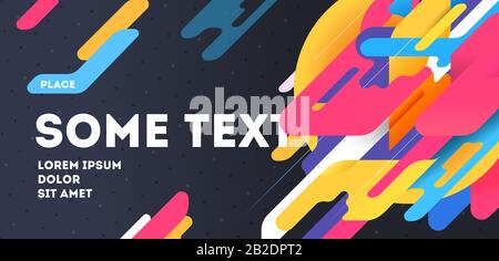 Flyer minimalistic flat design. Modern diagonal abstract background with geometric elements Stock Vector