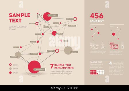 Futuristic infographic. Information aesthetic design. Complex data threads graphic visualization. Abstract data graph Stock Vector