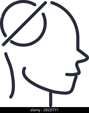 alzheimers disease neurological brain empty memorie vector illustration line style icon Stock Vector