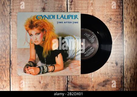 Cyndi Lauper - Time after time - 7 inch single Stock Photo - Alamy
