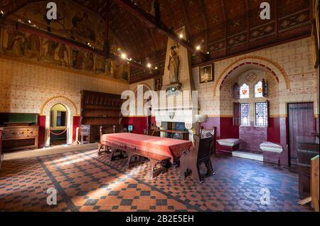 The Banqueting Hall at Castell Coch (Red castle), Tongwynlais, Wales Stock Photo