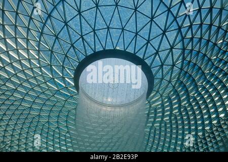 The Rain Vortex inside The Jewel retail shopping mall in Singapore Stock Photo