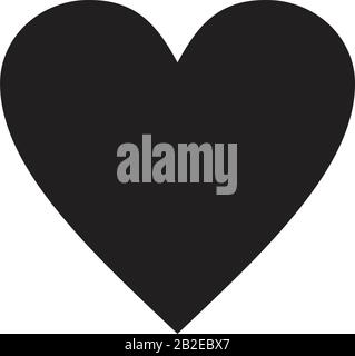 Heart icon template black color editable. Heart icon symbol Flat vector illustration for graphic and web design. Stock Vector