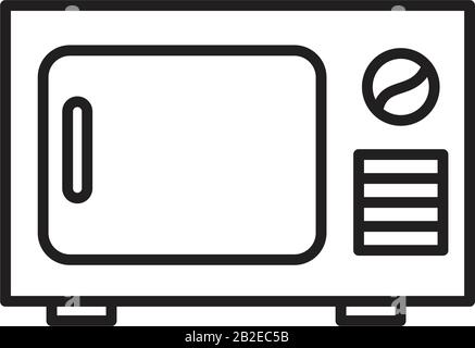 Microwave oven icon template black color editable. Microwave oven icon symbol Flat vector illustration for graphic and web design. Stock Vector