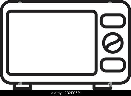Microwave oven icon template black color editable. Microwave oven icon symbol Flat vector illustration for graphic and web design. Stock Vector