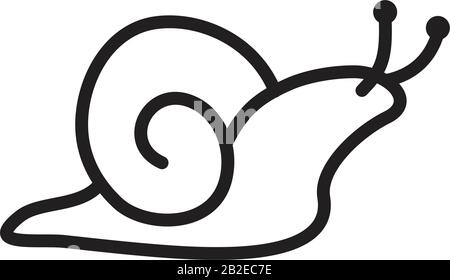 Snail icon template black color editable. Snail icon symbol Flat vector illustration for graphic and web design. Stock Vector