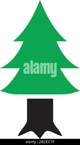 Tree icon template black color editable. Tree icon symbol Flat vector illustration for graphic and web design. Stock Vector