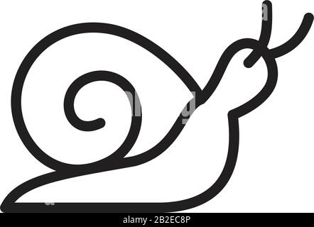 Snail icon template black color editable. Snail icon symbol Flat vector illustration for graphic and web design. Stock Vector