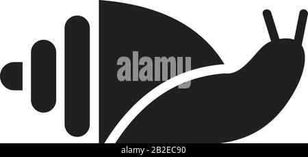 Snail icon template black color editable. Snail icon symbol Flat vector illustration for graphic and web design. Stock Vector