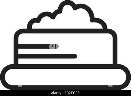 Bowl for animal icon template black color editable. Bowl for animal icon symbol Flat vector illustration for graphic and web design. Stock Vector