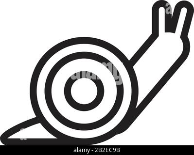 Snail icon template black color editable. Snail icon symbol Flat vector illustration for graphic and web design. Stock Vector
