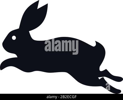 Bunny icon template black color editable. Bunny icon symbol Flat vector ...