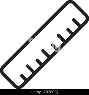 Pencil and ruler icon template black color editable. Pencil and ruler icon symbol Flat vector illustration for graphic and web design. Stock Vector