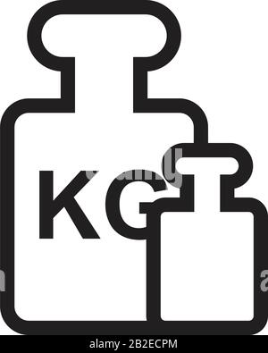 Weight icon template black color editable. Weight icon symbol Flat vector illustration for graphic and web design. Stock Vector