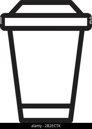 Coffee cup and glass icon template black color editable. Coffee cup and glass icon symbol Flat vector illustration for graphic and web design. Stock Vector