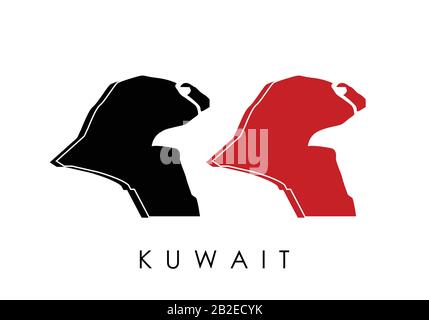 Map of Kuwait Vector Design Template, Editable Stock Vector