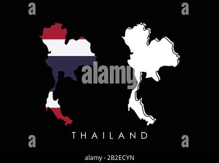 Map of Thailand Vector Design Template, Editable Stock Vector